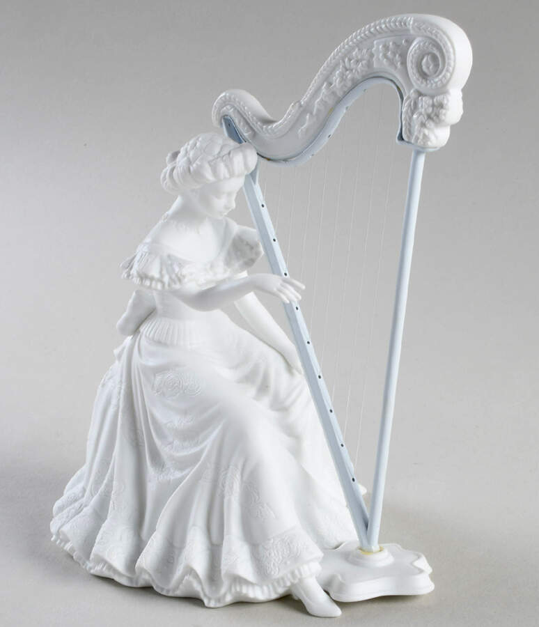 Winter Silhouettes-Porcelain Concerto Harpist - No Box by Department 56-1