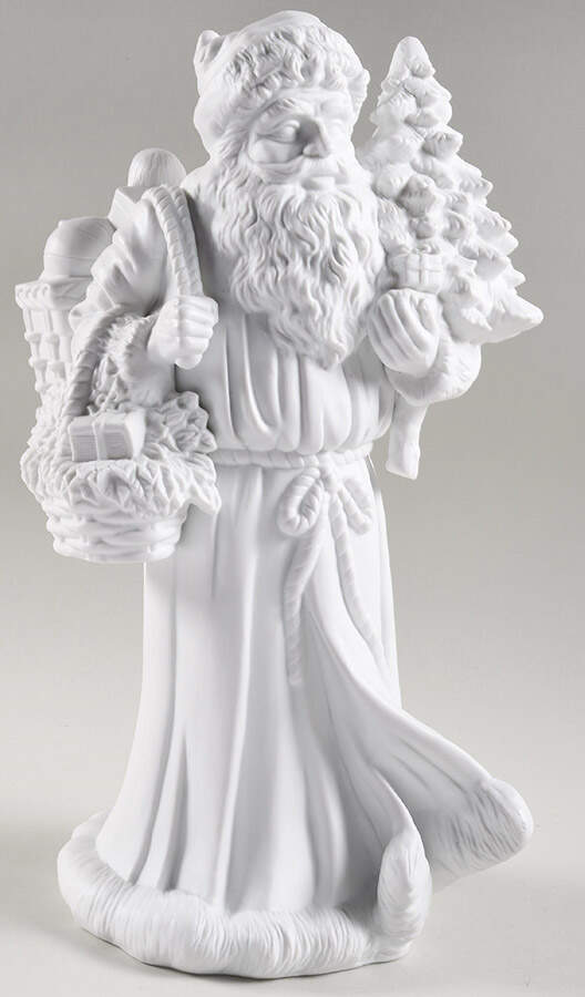 Winter Silhouettes-Porcelain Old World Santa - No Box by Department 56-1