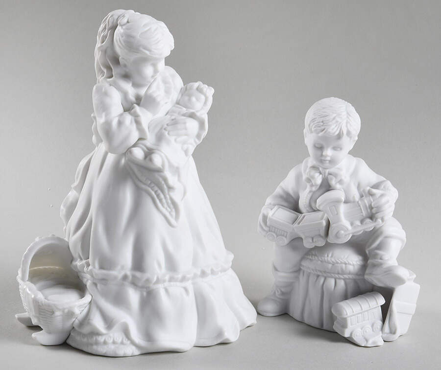Winter Silhouettes-Porcelain Christmas Presents-Set Of 2 - Boxed by Department 56-1