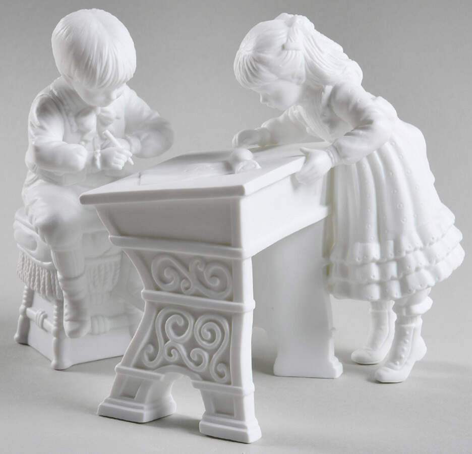 Winter Silhouettes-Porcelain Letter To Santa-2 Piece Set - Boxed by Department 56-1