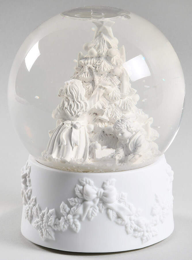 Winter Silhouettes-Porcelain Musical Waterglobe-Hanging The Ornaments - Boxed by Department 56-1