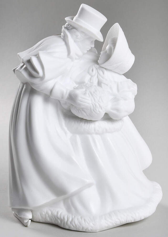 Winter Silhouettes-Porcelain Skating Couple - Boxed by Department 56-1