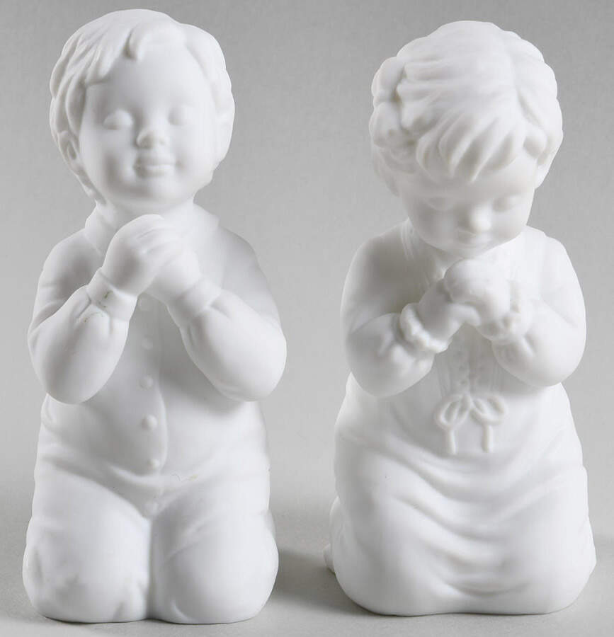 Winter Silhouettes-Porcelain Bedtime Prayers-Set Of 2 - No Box by Department 56-1