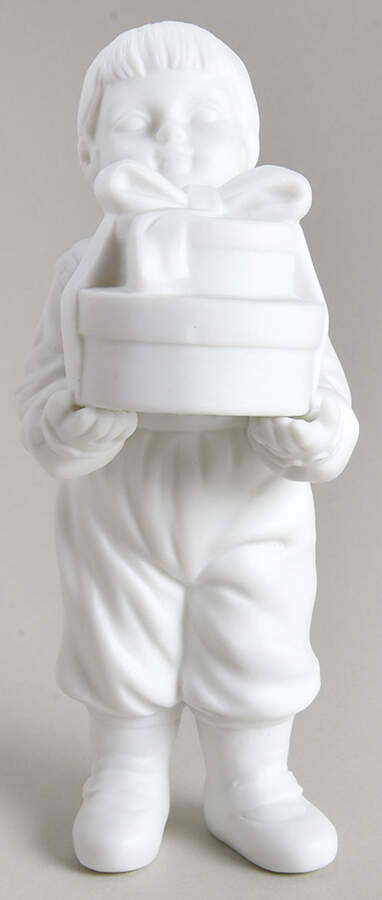 Winter Silhouettes-Porcelain Boy With Presents - No Box by Department 56-1
