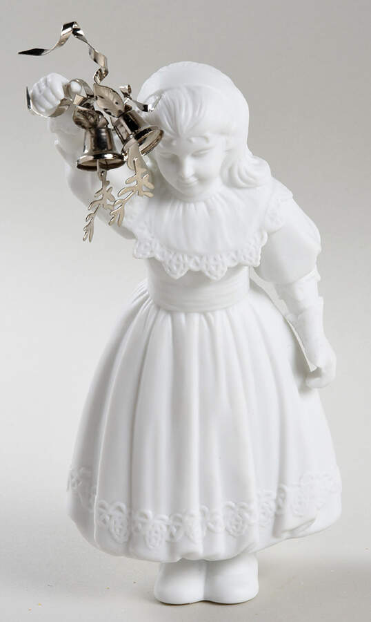 Winter Silhouettes-Porcelain Girl With Misletoe - No Box by Department 56-1