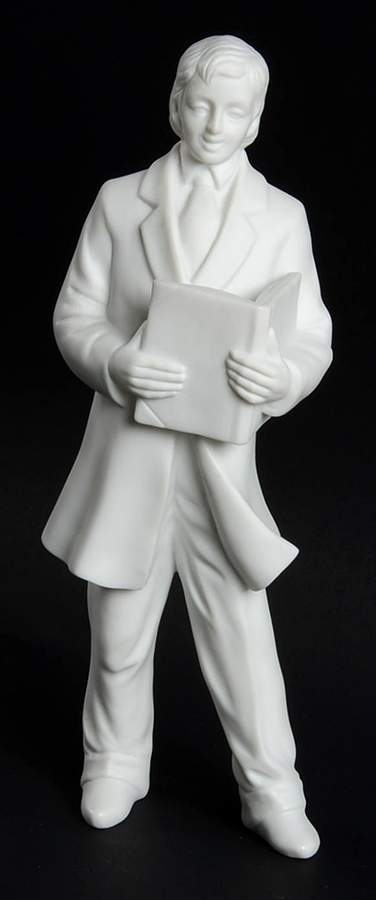Winter Silhouettes-Porcelain Gentleman Caroler - No Box by Department 56-1