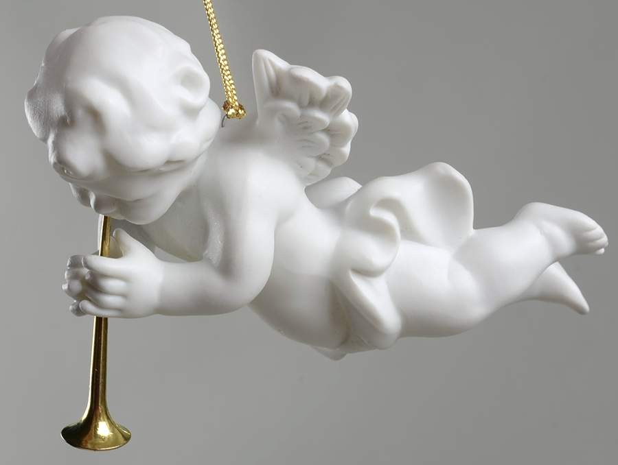 Winter Silhouettes-Porcelain Cherub Ornament-Small - With Box 53 by Department 56-1