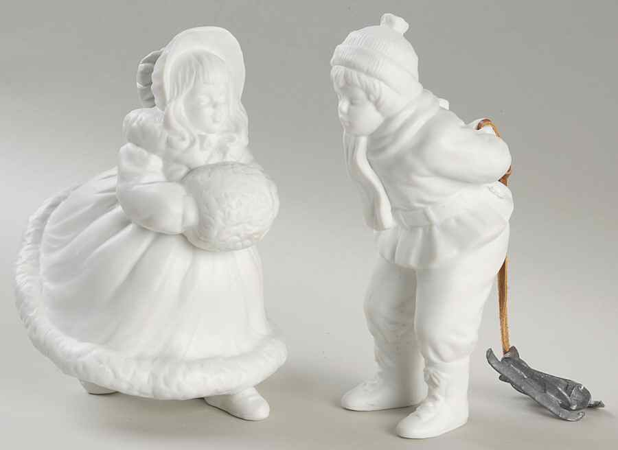 Winter Silhouettes-Porcelain Skating Children-Set Of 2 - Boxed by Department 56-1