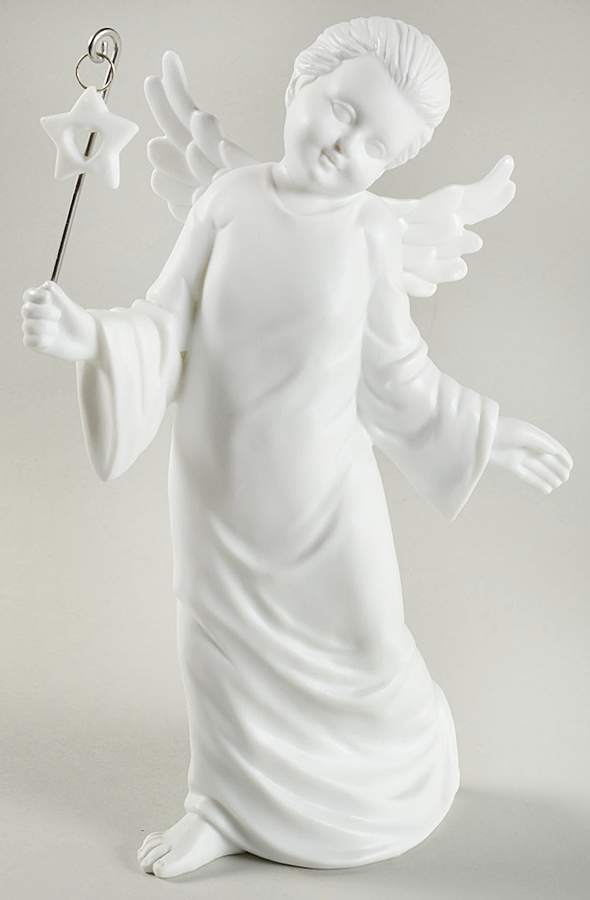 Winter Silhouettes-Porcelain Angel With Wand-Only - No Box 47c by Department 56-1
