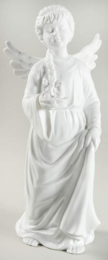 Winter Silhouettes-Porcelain Angel With Candle-Only - No Box 47b by Department 56-1