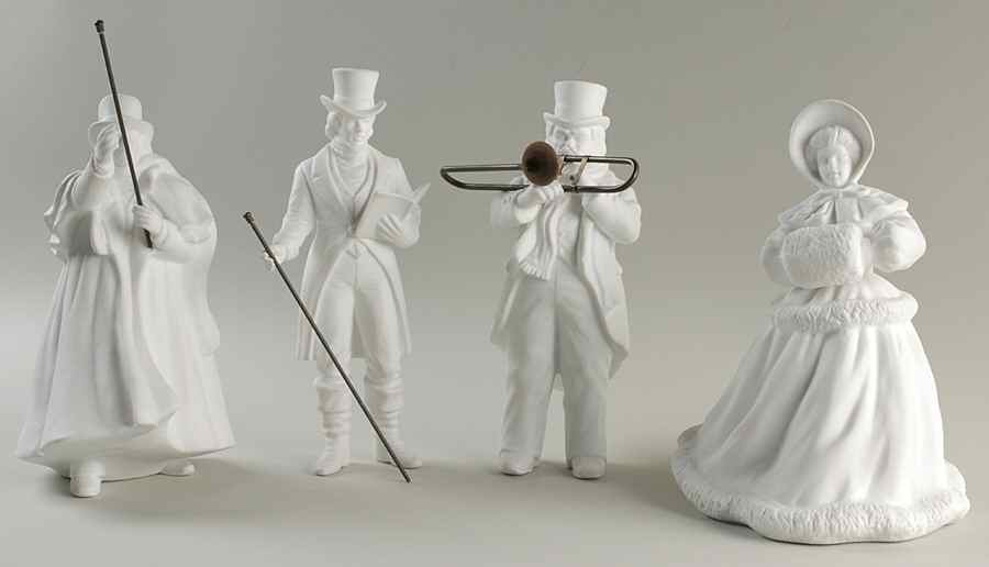 Winter Silhouettes-Porcelain Carolers-Set Of 4 - Boxed by Department 56-1