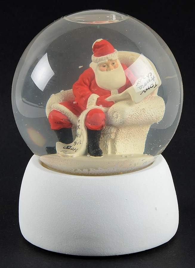 Winter Silhouettes-Porcelain Musical Waterglobe-Naughty Or Nice - Boxed by Department 56-1