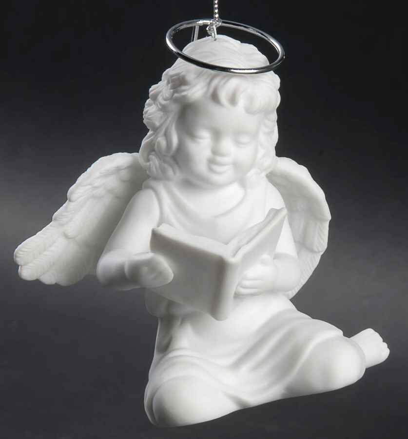 Winter Silhouettes-Porcelain A Christmas Story Orn-Angel Sitting - Boxed by Department 56-1