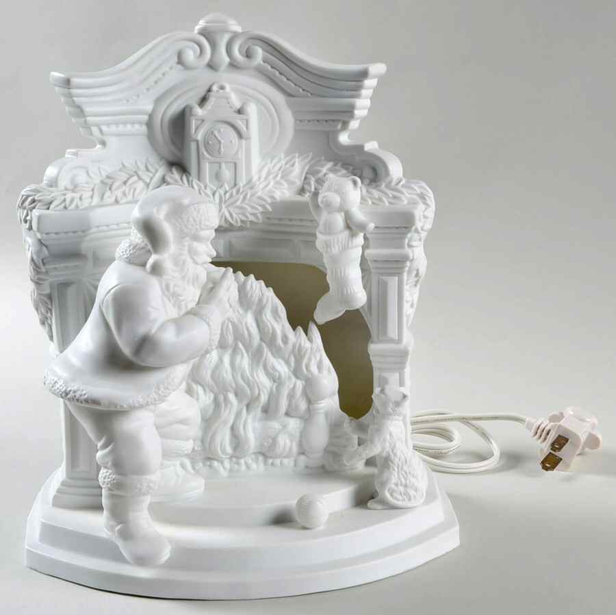 Winter Silhouettes-Porcelain Santa Filling The Stockings - No Box by Department 56-1
