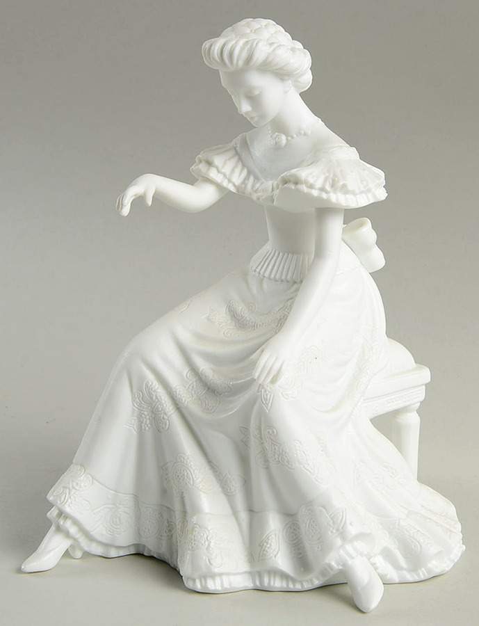 Winter Silhouettes-Porcelain Harpist-Woman Only - No Box Nb41a by Department 56-1