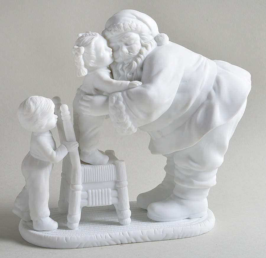 Winter Silhouettes-Porcelain A Hug For Santa - Boxed by Department 56-1