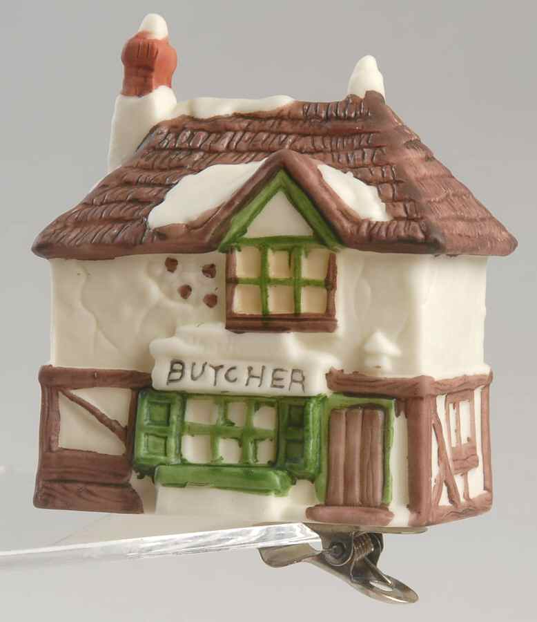 Dickens Village-Ornament Butcher Shop-Clip On - Boxed by Department 56-1