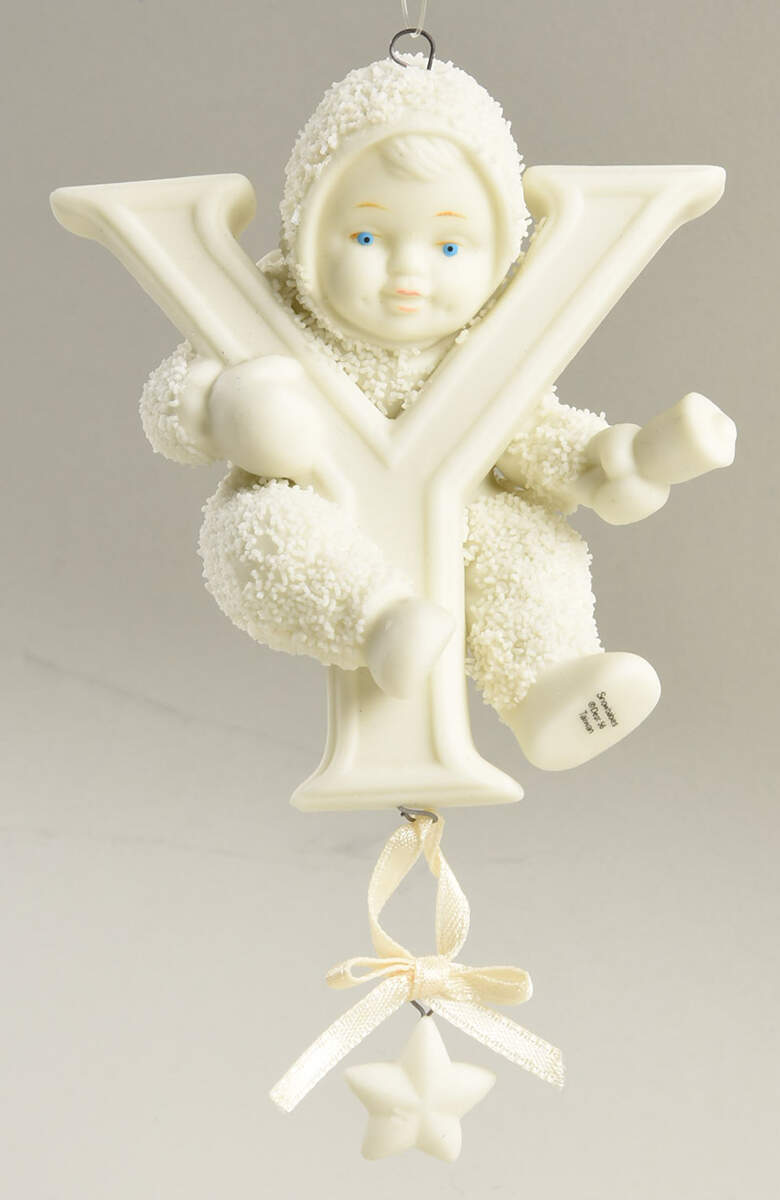 Snowbabies Ornaments Joy-Letter Y - No Box 52c by Department 56-1