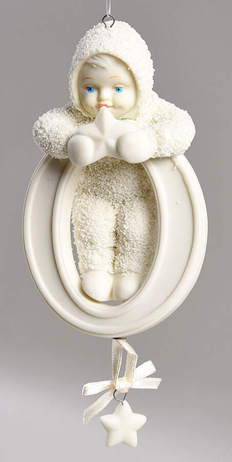 Snowbabies Ornaments Joy-Letter O - No Box 52b by Department 56-1