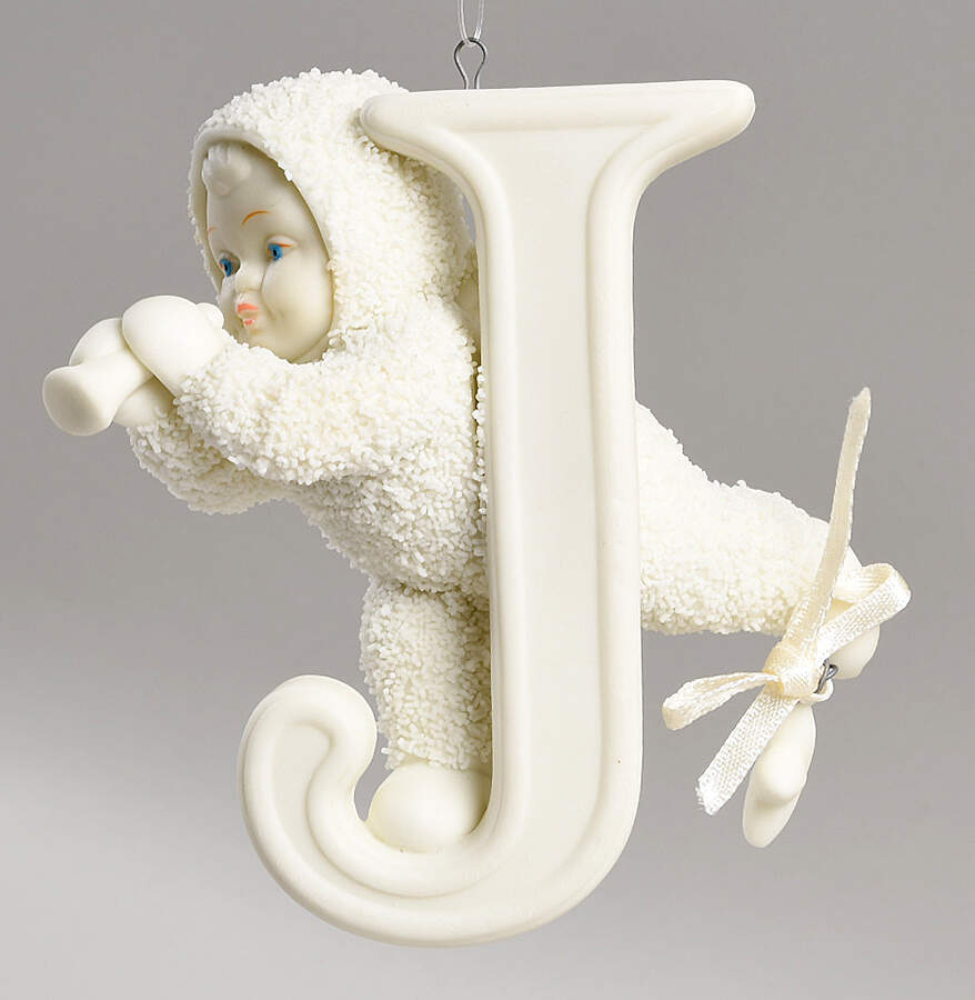 Snowbabies Ornaments Joy-Letter J - No Box 52a by Department 56-1