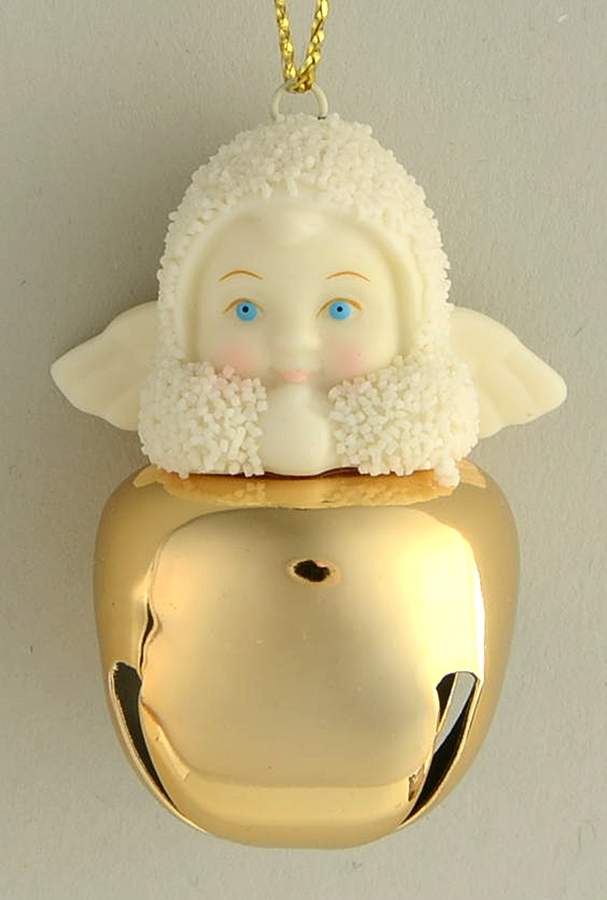 Snowbabies Ornaments Snowbabies Angel Head Bell-Gold - No Box by Department 56-1
