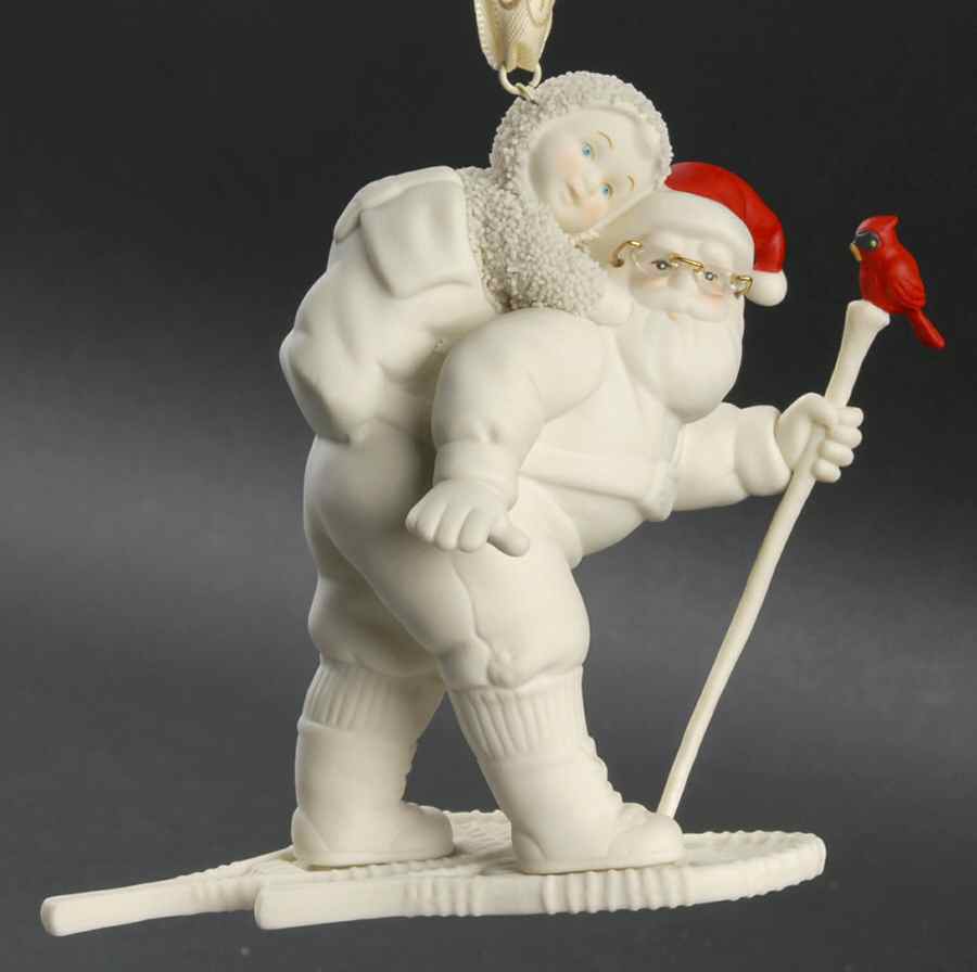 Snowbabies Ornaments Santa Give Me A Lift - Boxed by Department 56-1