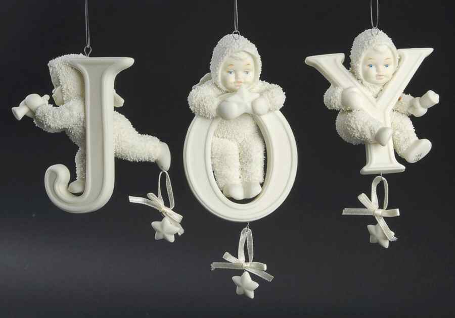 Snowbabies Ornaments Joy-Set Of 3 Ornaments - No Box by Department 56-1