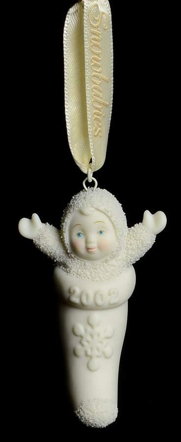 Snowbabies Annual Ornaments Baby In My Stocking-2002 - No Box by Department 56-1