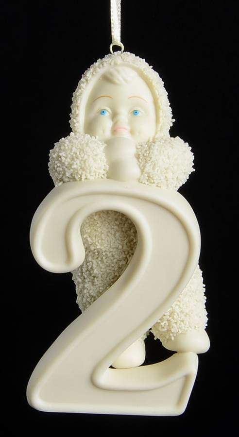 Snowbabies Ornaments 2nd Birthday - Boxed by Department 56-1