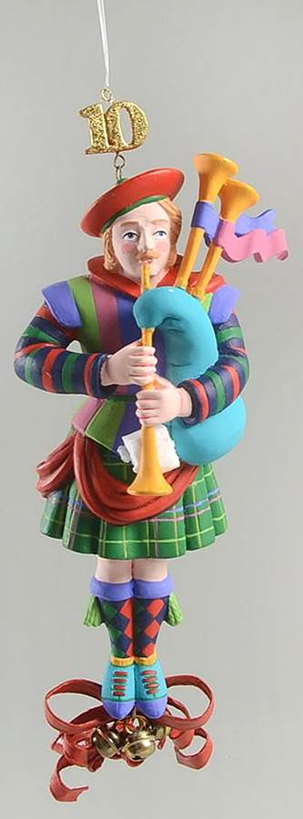 Twelve Days of Christmas-Ornament Ten Pipers Piping - Boxed by Department 56-1