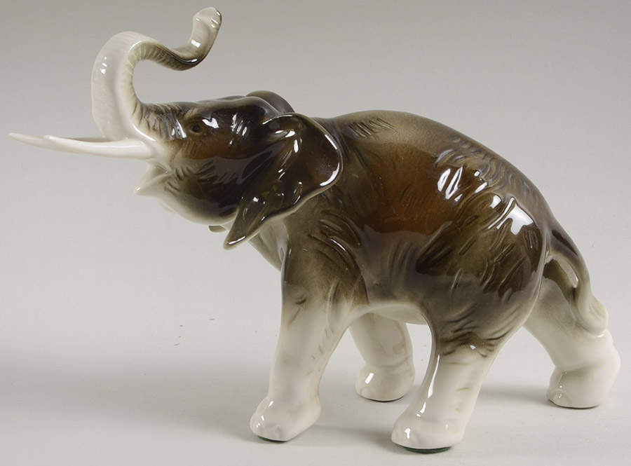 Royal Dux Figurine (Older Mark) Elephant - No Box by Royal Dux-1