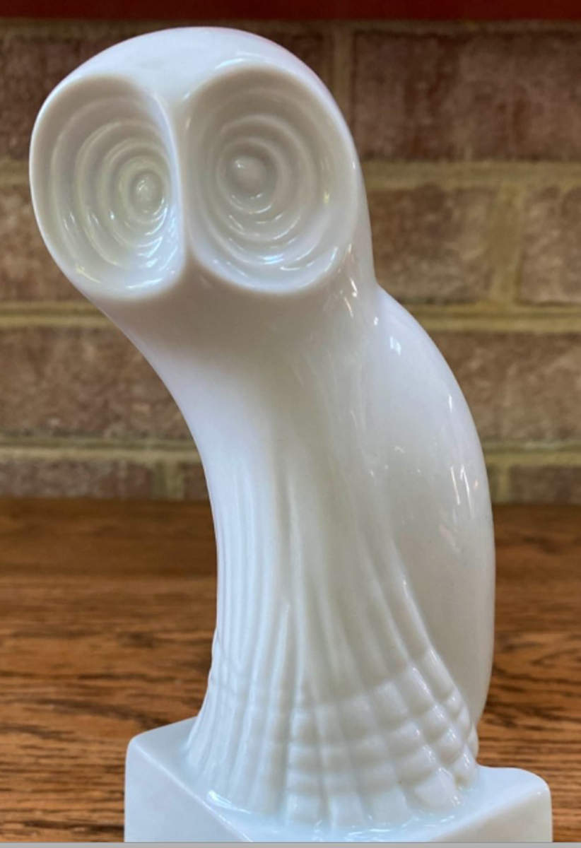 Royal Dux Figurine (Older Mark) Modernist Owl - No Box by Royal Dux-1