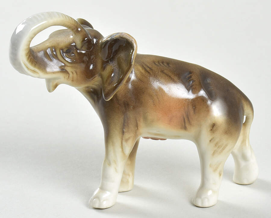 Royal Dux Figurine (Older Mark) Elephant - Small - No Box by Royal Dux-1