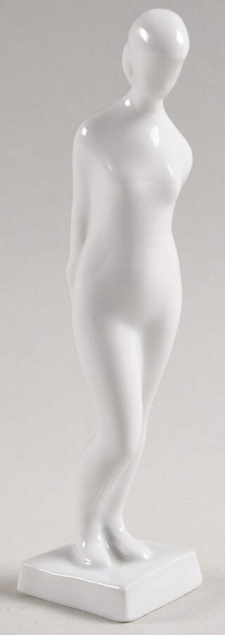 Royal Dux Figurine (Older Mark) Female Nude- White  - No Box by Royal Dux-1