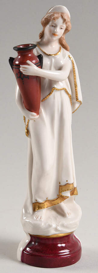 Royal Dux Figurine (Older Mark) Water Carrier On Pedestal - No Box by Royal Dux-1