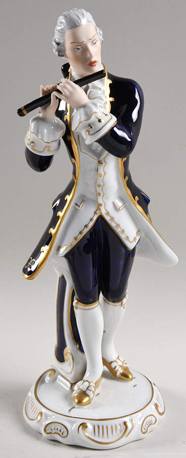 Royal Dux Figurine (Older Mark) Man Playing A Flute - No Box by Royal Dux-1