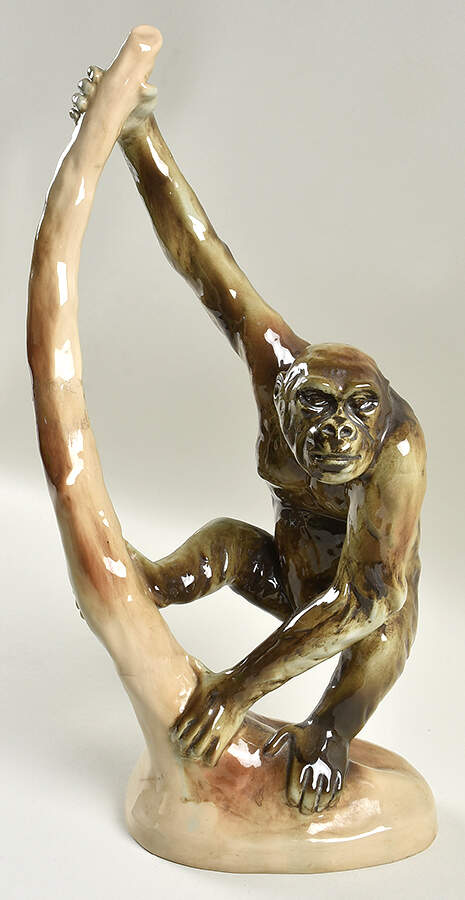 Royal Dux Figurine (Older Mark) Gorilla - No Box by Royal Dux-1
