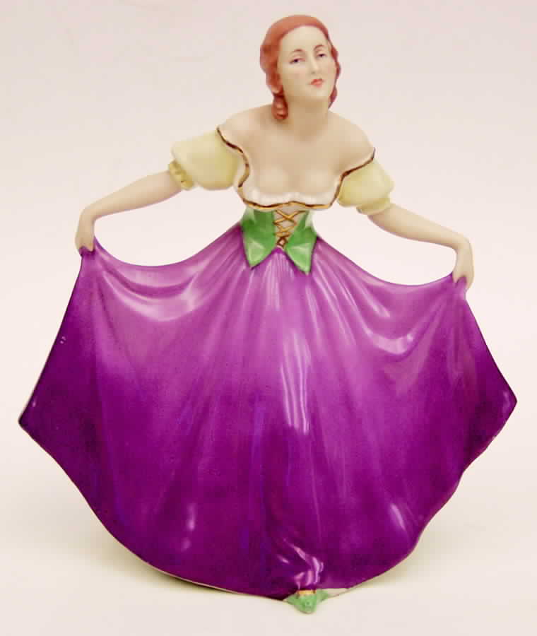 Royal Dux Figurine (Older Mark) Lady Bowing - No Box by Royal Dux-1