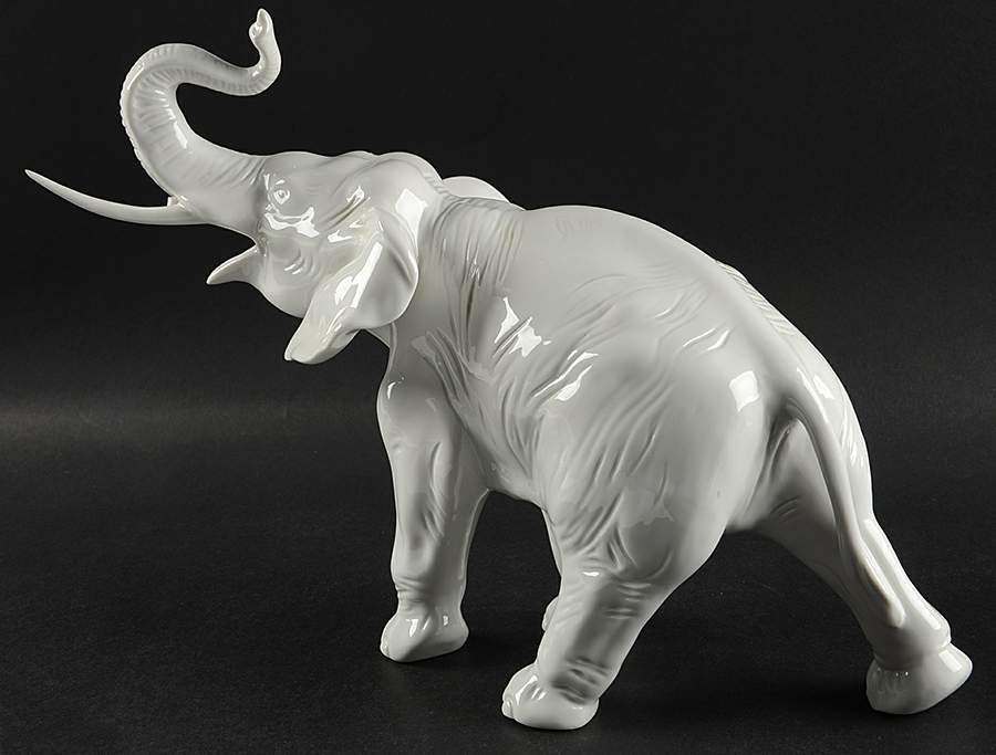 Royal Dux Figurine (Older Mark) Elephant - No Box by Royal Dux-1