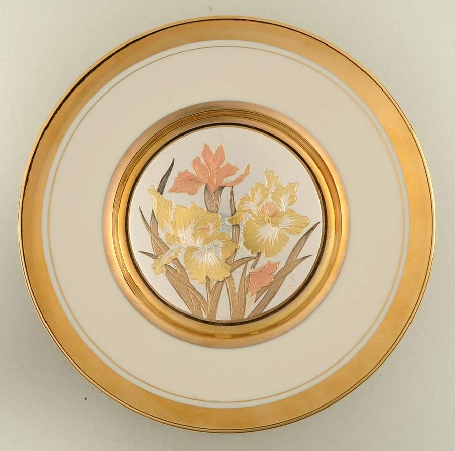 Chokin Art Irises - No Box by Dynasty Gallery-1