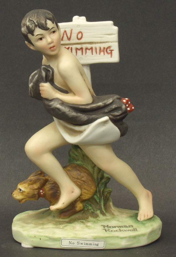 Norman Rockwell No Swimming - No Box by Dave Grossman-1