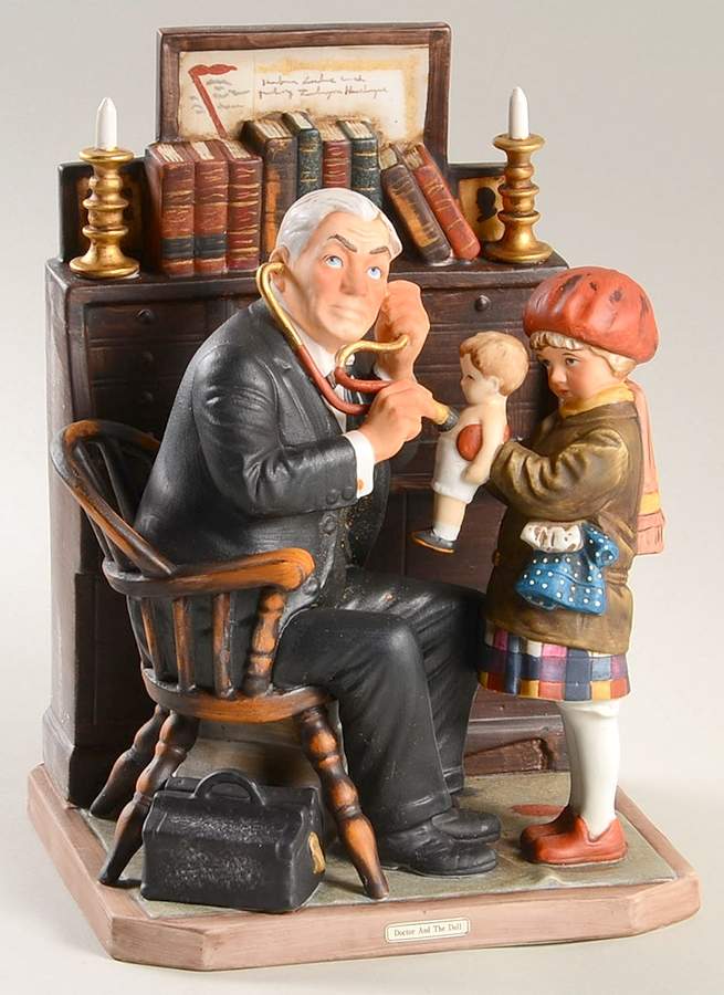 Norman Rockwell Doctor And Doll-Lt Ed - No Box by Dave Grossman-1