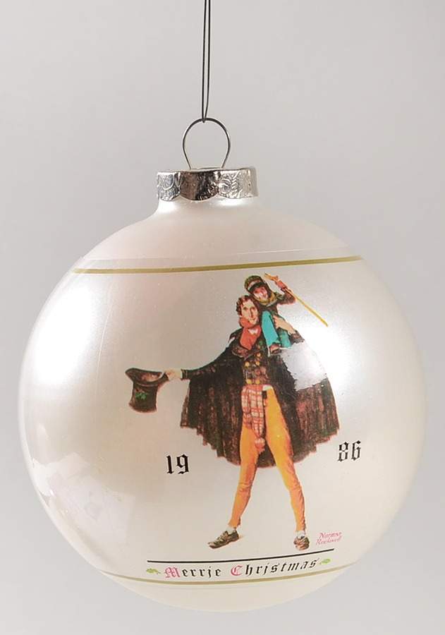 Norman Rockwell-Ball Ornament Tiny Tim On Shoulder - Boxed by Dave Grossman-1