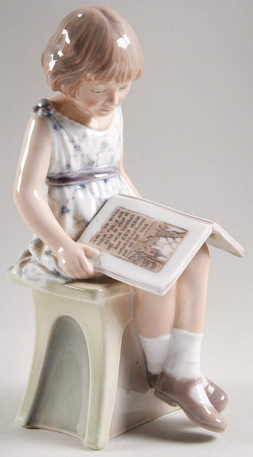 Dahl Jensen Figurine Girl Reading - No Box by Dahl-Jensen-1
