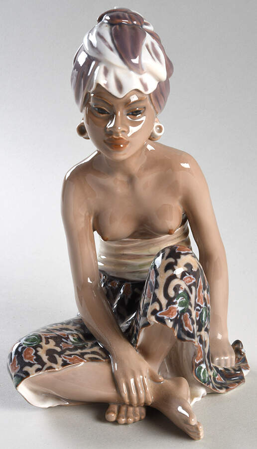 Dahl Jensen Figurine Bali Woman With Turban - No Box by Dahl-Jensen-1