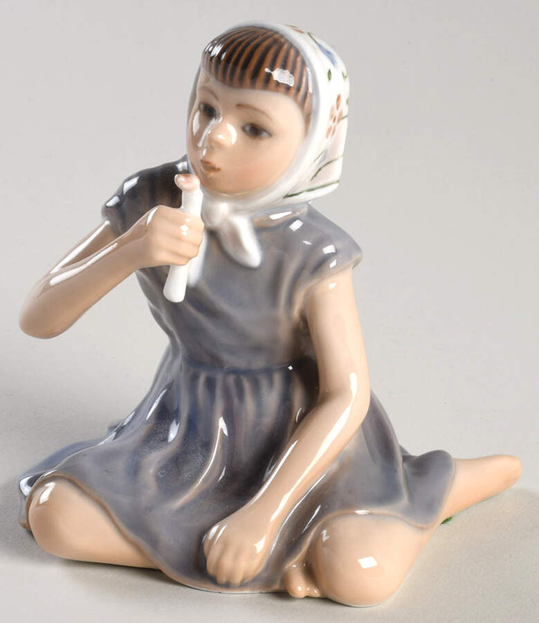 Dahl Jensen Figurine Girl With Candle - No Box by Dahl-Jensen-1
