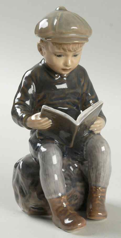 Dahl Jensen Figurine Boy Reading - No Box by Dahl-Jensen-1