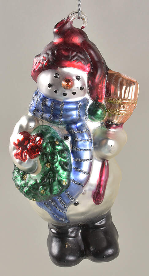 Mercury Glass Ornaments Snowman With Lantern - Boxed by Department 56-1