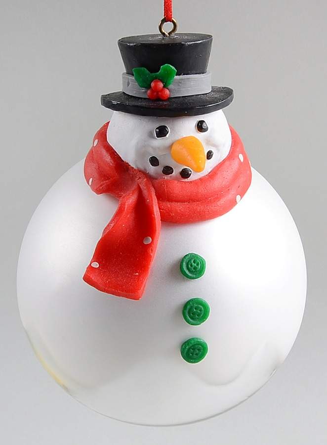 Mercury Glass Ornaments Snowman Ball Ornament - No Box by Department 56-1