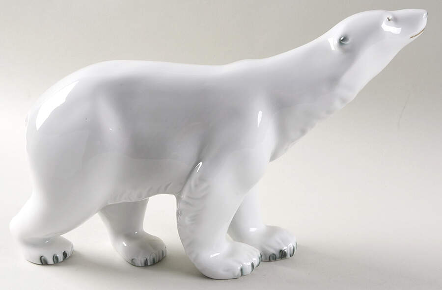 Royal Dux Figurine #2(Newer) Polar Bear - No Box by Royal Dux-1